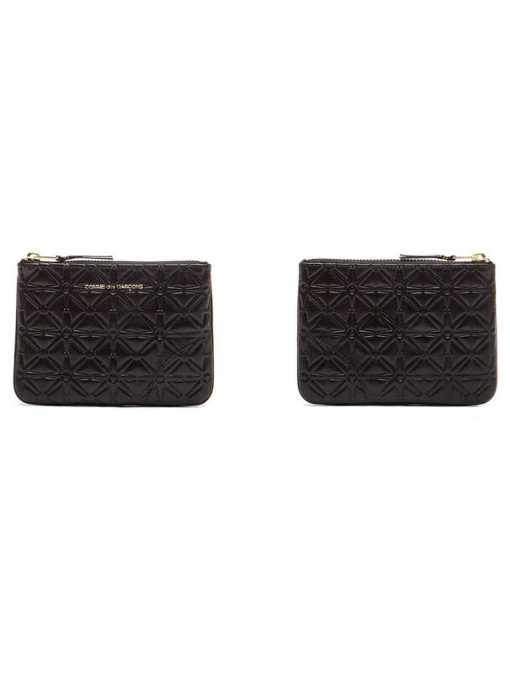 COMME DES GARCONS Small Star Embossed Pouch Black  made in Spain NIB $200msrp